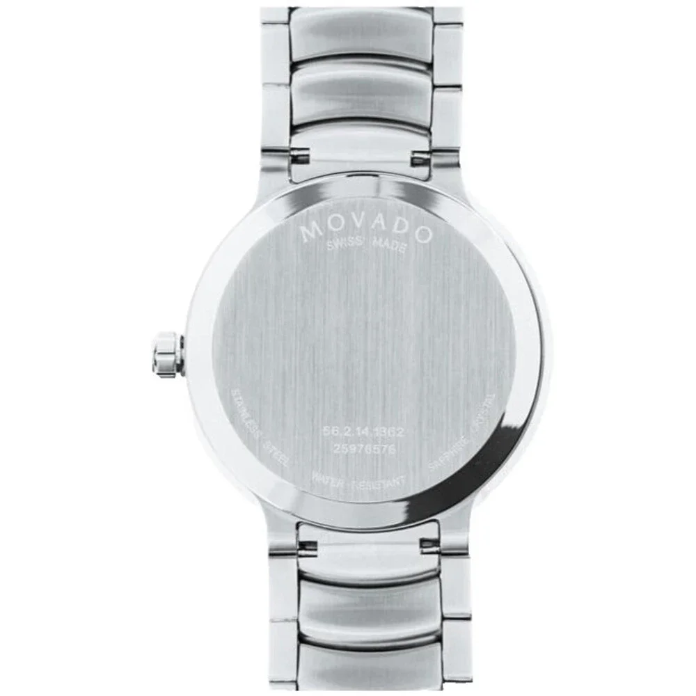 MOVADO STELLAR 0607904 GREEN DIAL SILVER BRACELET SWISS 40MM MENS WATCH
